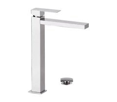 Смеситель для раковины высокий xxl с донным клапаном q design