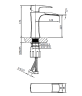 Смеситель для раковины ALTROBAGNO Каската (Cascata) 0111 BiCr