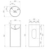 Раковина из искусственного камня Vincea VBS-6SP01MW, 400*400*850, напольная