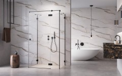 Душевой уголок Essenza Pro KDJ+S Чёрный