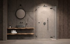 Душевой уголок Essenza Pro KDJ+S Брашированная оружейная сталь