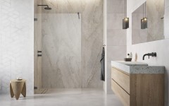 Душевое ограждение Essenza Pro   Walk-in Брашированная оружейная сталь