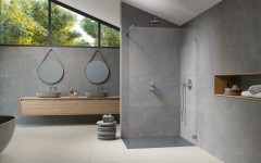 Душевое ограждение Essenza Pro   Walk-in Брашированный никель
