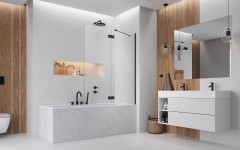 Шторка на ванну Essenza PND II Чёрный