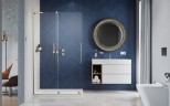 Душевое ограждение Furo SL Walk-in Брашированнoe золото