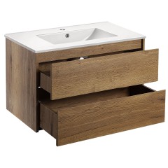 База под раковину Gio 800 подвесная, 2 выкатных ящика soft-close