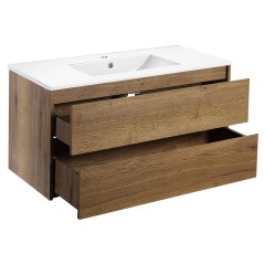 База под раковину Gio 100 подвесная, 2 выкатных ящика soft-close