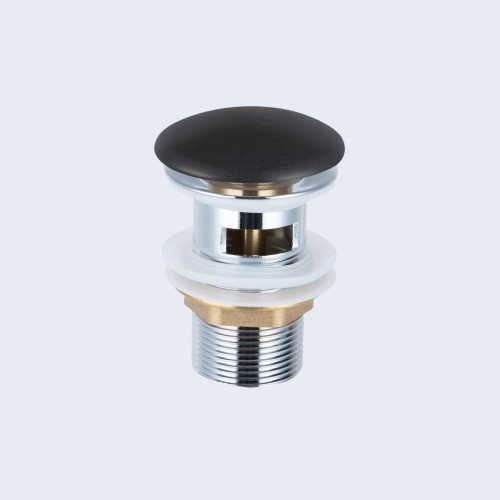 Донный клапан с керамической крышкой Vincea DBS-216MB, черная мат. крышка