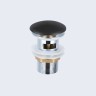 Донный клапан с керамической крышкой Vincea DBS-216MB, черная мат. крышка