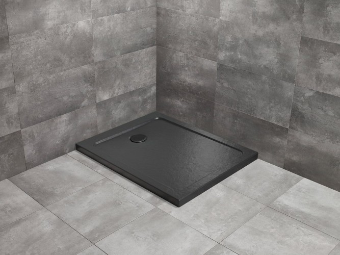 Душевой поддон Doros F Stone Black Черный Stone