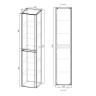 Шкаф Vico VSC-2V170 подвесной, 1700*350*350