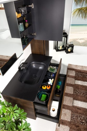 Зеркальный шкаф Vallessi 100 DARK OAK с подстветкой