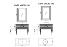 Тумба Linea 100 белая + Золото