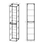 Шкаф Mia VSC-2M170-R подвесной, 1700*350*350, G.White