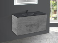 База под керамическую раковину Mia 1000 подвесная, 2 выкатных ящика soft close