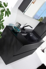 Тумба без раковины Vallessi 100*46cm АНТРАЦИТ мат. 2 полки,
