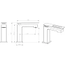 Смеситель для раковины низкий Boheme Q White-Chrome