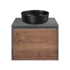 База под накладную раковину Mesa 600 подвесная, 1 выкатной/1 скрытый ящик soft close