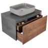 База под накладную раковину Mesa 800 подвесная, 1 выкатной/1 скрытый ящик soft close