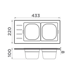контейнер Omoikiri DC-02-2-IN