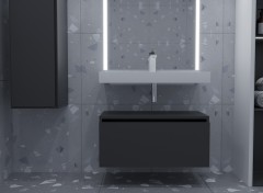 Ящик под столешницу 80см АНТРАЦИТ мат. VALLESSI UNO-S
