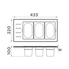 контейнер Omoikiri DC-02-3-IN