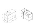 Тумба с раковиной ALTROBAGNO Форли (Forlì) 1200