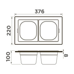контейнер Omoikiri DC-04-2-GB