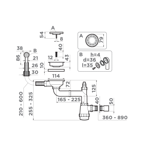 Арматура Omoikiri WK-1-R-IN