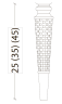 Ножки DENTI черные (пара) 25,5см