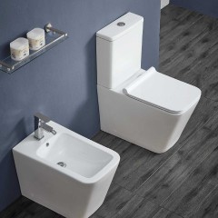 Унитаз-компакт Q-Line VT2-12 безободковый,  цвет белый, Geberit, ультратонкое сиденье soft-close