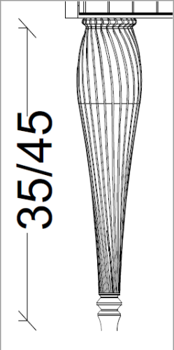 Ножки SPIRALE 35 см черные (пара)