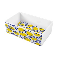 Omoikiri Mikura 76-Lemon Natceramic/white